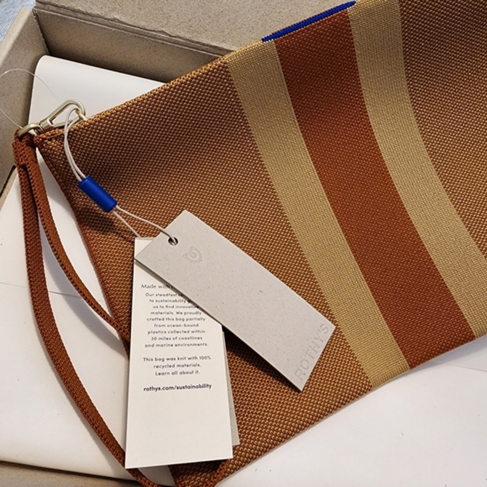 Rothy's NWT RETIRED The Wristlet in Amber Stripe
